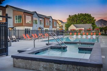Resort-style swimming pool